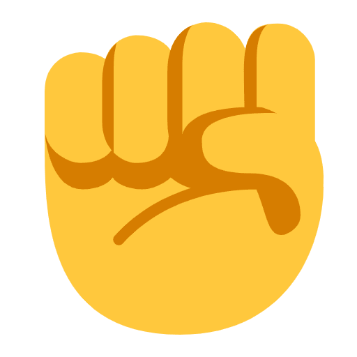 Raised Fist Flat Default Emoji from Fluent Emoji Flat Set