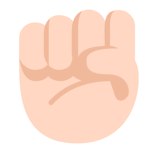 Raised Fist Flat Light Emoji from Fluent Emoji Flat Set