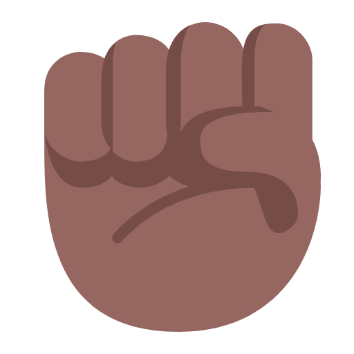 Raised Fist Flat Medium Dark Emoji from Fluent Emoji Flat Set