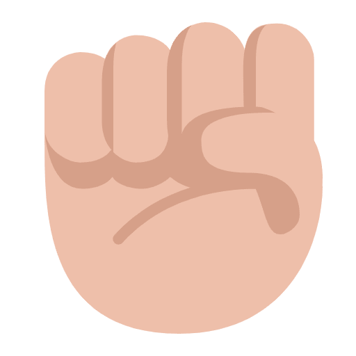 Raised Fist Flat Medium Light emoji from Fluent Emoji Flat Set Free