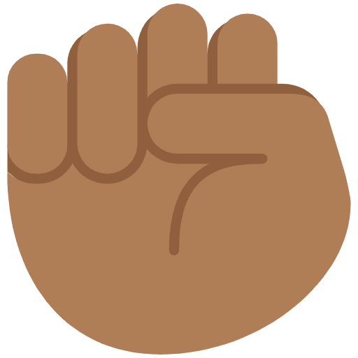 Raised Fist Medium Dark Skin Tone Emoji from Twemoji Emoji Set