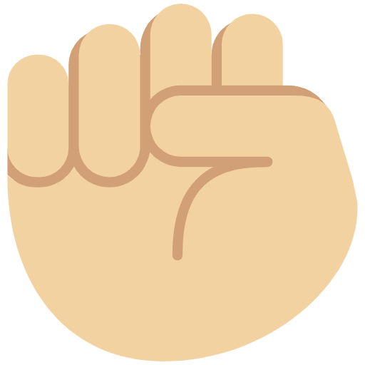 Raised Fist Medium Light Skin Tone Emoji from Twemoji Emoji Set