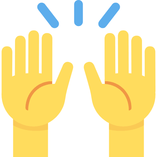 Raising Hands Emoji from Twemoji Set