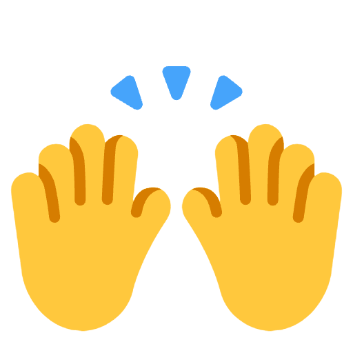 Raising Hands Flat Default Emoji from Fluent Emoji Flat Set