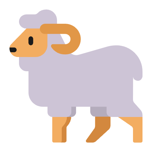 Ram Flat Emoji from Fluent Emoji Flat Set