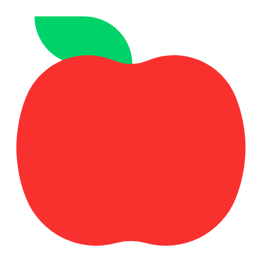 Red Apple Flat Emoji from Fluent Emoji Flat Set
