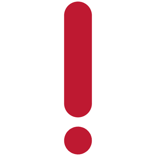 Red Exclamation Mark Emoji from Twemoji Emoji Set