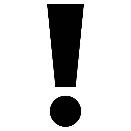 Red Exclamation Mark Emoji from EmojiTwo Black Set