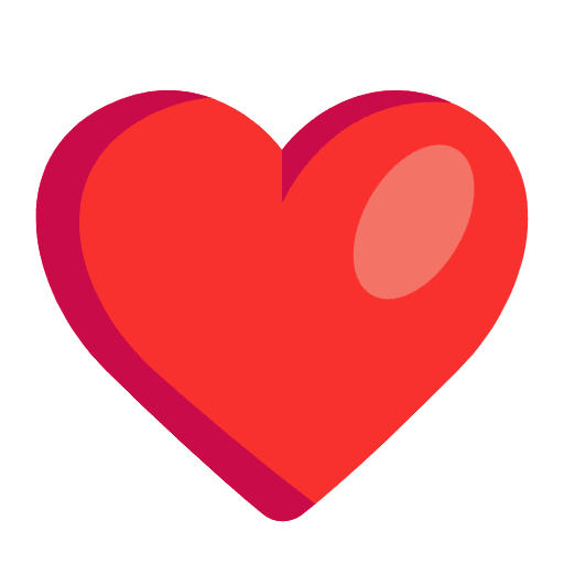 Red Heart Flat Element from Fluent Emoji Flat Set