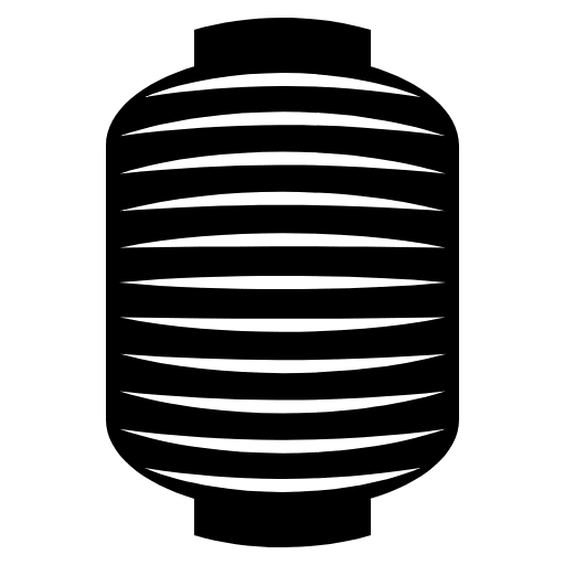 Red Paper Lantern Emoji from EmojiTwo Black Set