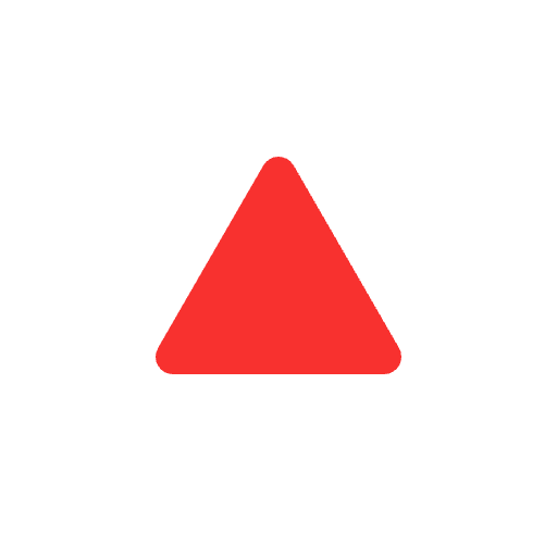 Red Triangle Flat Emoji from Fluent Emoji Flat Set