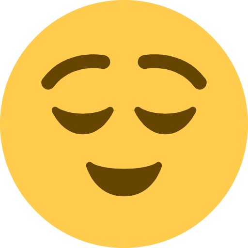 Relieved Face Emoji from Twemoji Set