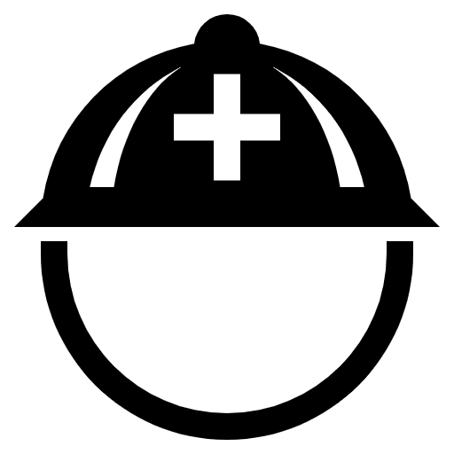 Rescue Worker’s Helmet Emoji from EmojiTwo Black Set