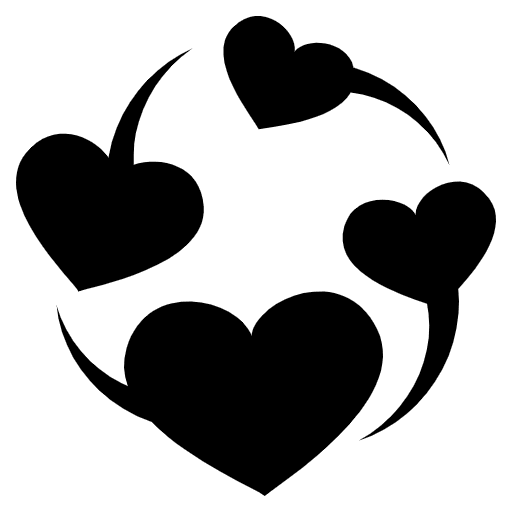 Revolving Hearts Emoji from EmojiTwo Black Set