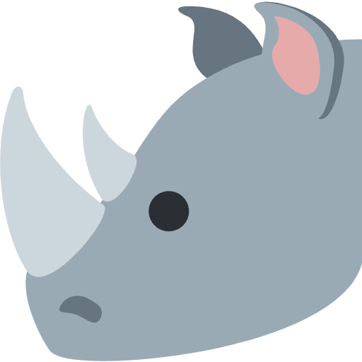 Rhinoceros Emoji from Twemoji Emoji Set