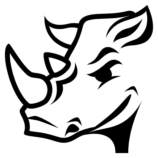 Rhinoceros Emoji from EmojiTwo Black Set