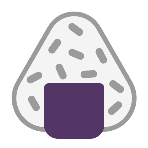 Rice Ball Flat Emoji from Fluent Emoji Flat Set