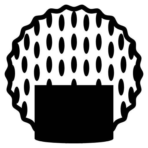 Rice Cracker Emoji from EmojiTwo Black Set