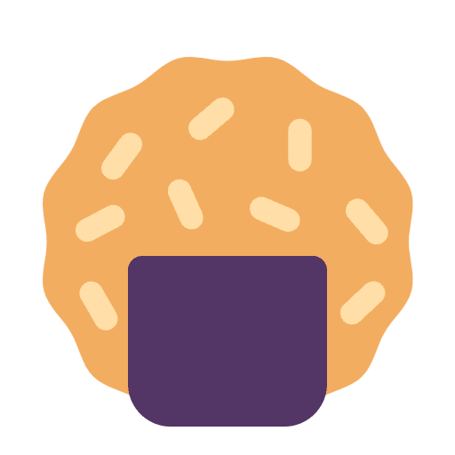 Rice Cracker Flat Emoji from Fluent Emoji Flat Set
