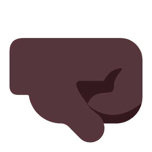 Right Facing Fist Flat Dark Emoji from Fluent Emoji Flat Set