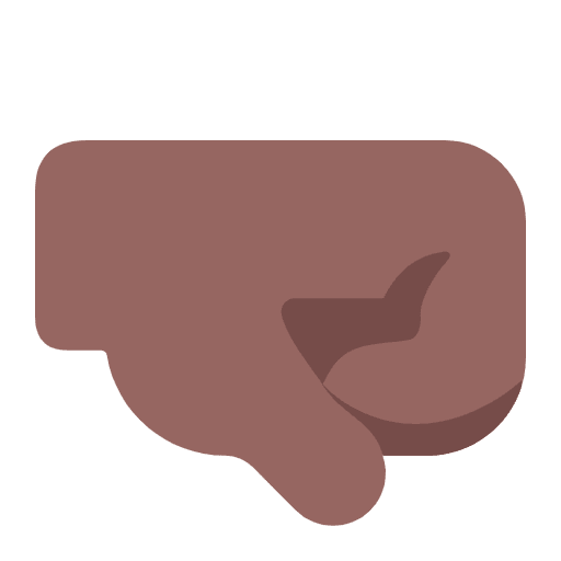 Right Facing Fist Flat Medium Dark Emoji from Fluent Emoji Flat Set