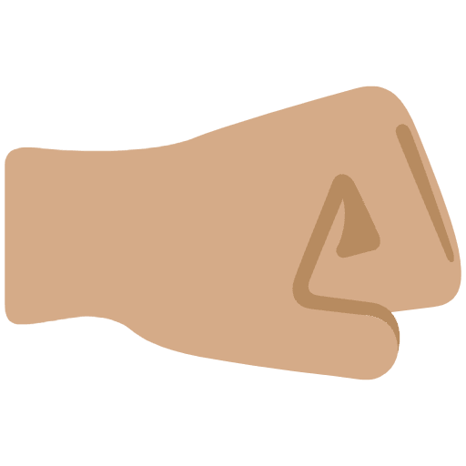 Right Facing Fist Medium Skin Tone Emoji from Twemoji Emoji Set