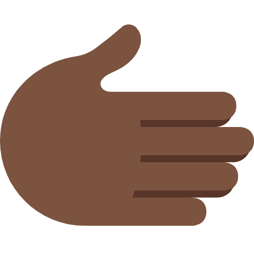 Rightwards Hand Dark Skin Tone Emoji from Twemoji Set