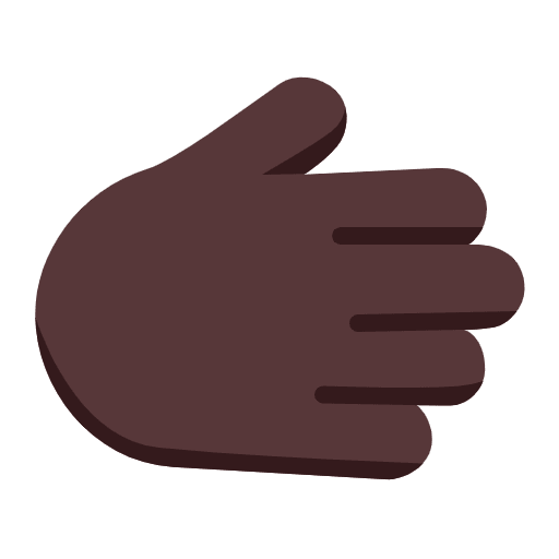 Rightwards Hand Flat Dark Emoji from Fluent Emoji Flat Set