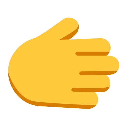 Rightwards Hand Flat Default Emoji from Fluent Emoji Flat Set