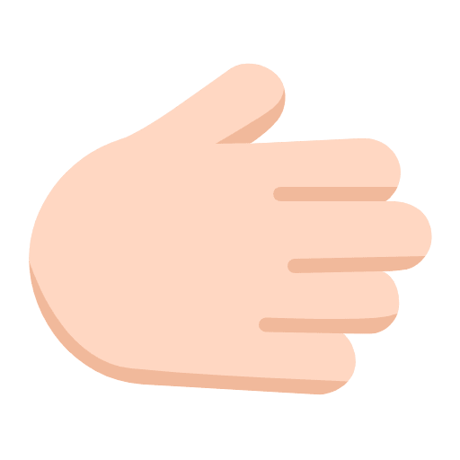 Rightwards Hand Flat Light Emoji from Fluent Emoji Flat Set