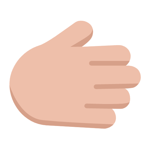Rightwards Hand Flat Medium Light Emoji from Fluent Emoji Flat Set