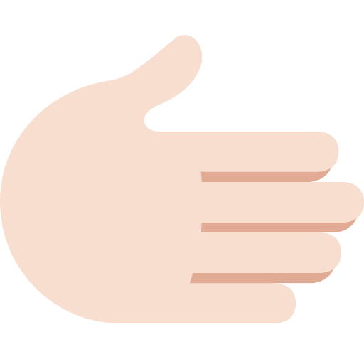 Rightwards Hand Light Skin Tone Emoji from Twemoji Set