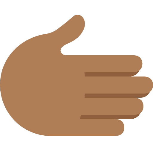 Rightwards Hand Medium Dark Skin Tone Emoji from Twemoji Set