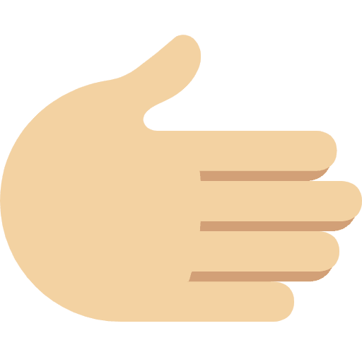 Rightwards Hand Medium Light Skin Tone Emoji from Twemoji Emoji Set