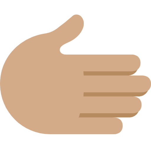 Rightwards Hand Medium Skin Tone Emoji from Twemoji Set