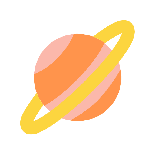 Ringed Planet Flat Emoji from Fluent Emoji Flat Set