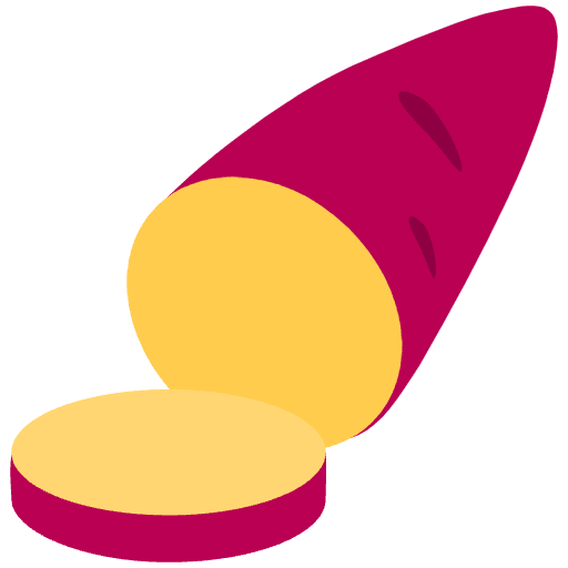 Roasted Sweet Potato Emoji from Twemoji Emoji Set