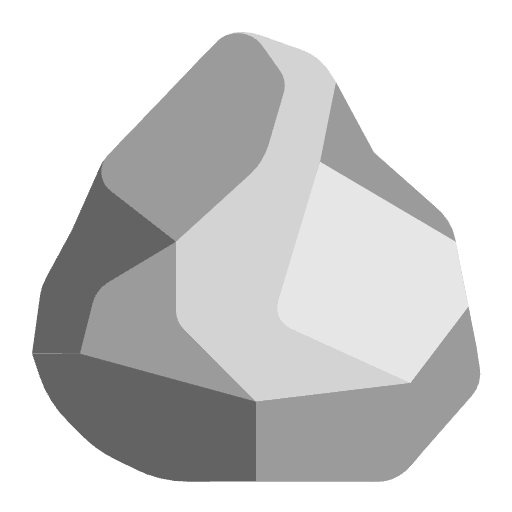 Rock Flat Emoji from Fluent Emoji Flat Set