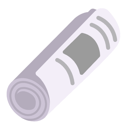 Rolled Up Newspaper Flat Emoji from Fluent Emoji Flat Set