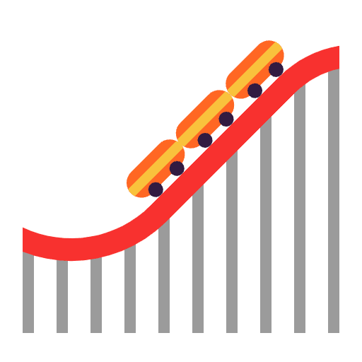 Roller Coaster Flat Emoji from Fluent Emoji Flat Set
