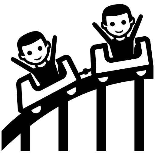 Roller Coaster Emoji from EmojiTwo Black Set