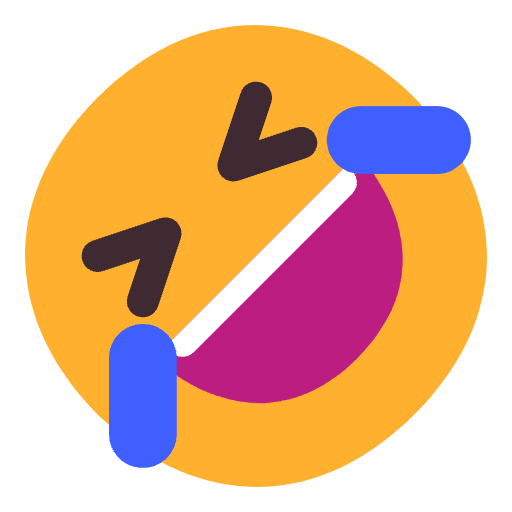 Rolling On The Floor Laughing Flat Emoji from Fluent Emoji Flat Set