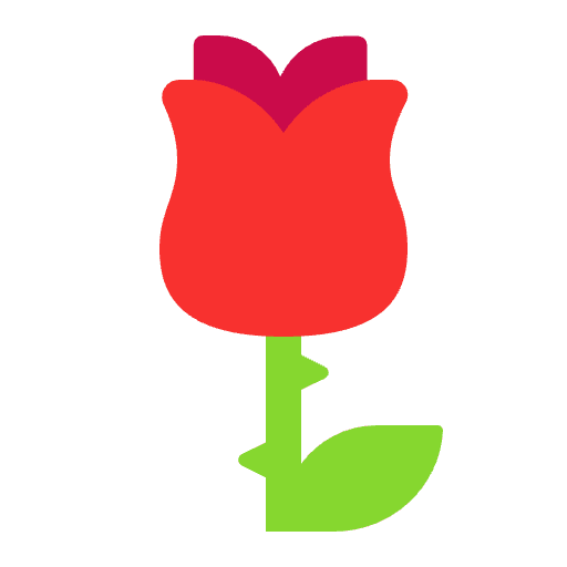 Rose Flat Emoji from Fluent Emoji Flat Set