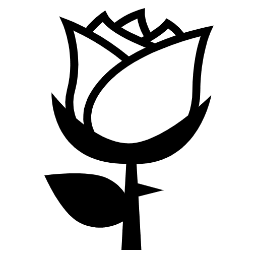 Rose Emoji from EmojiTwo Black Set