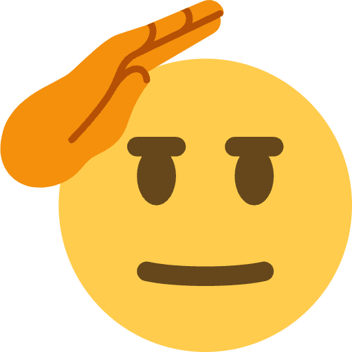 Saluting Face Emoji from Twemoji Emoji Set