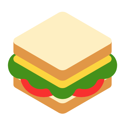 Sandwich Flat Emoji from Fluent Emoji Flat Set