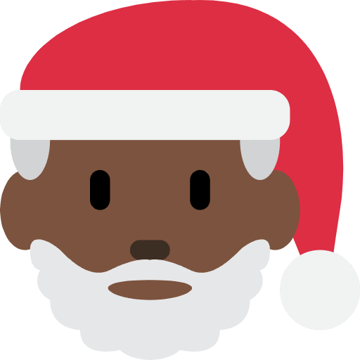 Santa Claus Dark Skin Tone Emoji from Twemoji Set