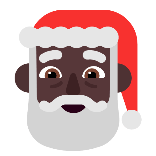 Santa Claus Flat Dark Emoji from Fluent Emoji Flat Set