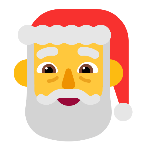 Santa Claus Flat Default Emoji from Fluent Emoji Flat Set