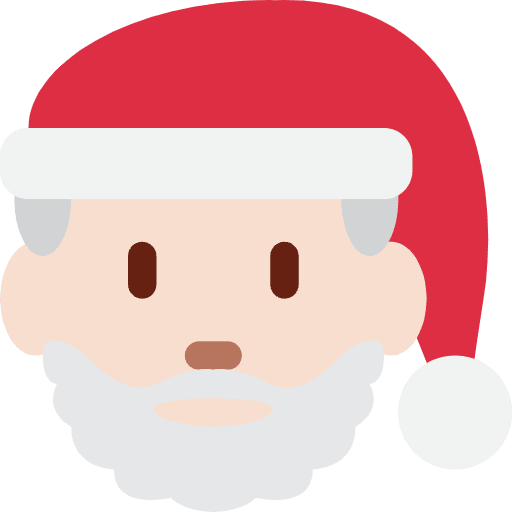 Santa Claus Light Skin Tone Emoji from Twemoji Set